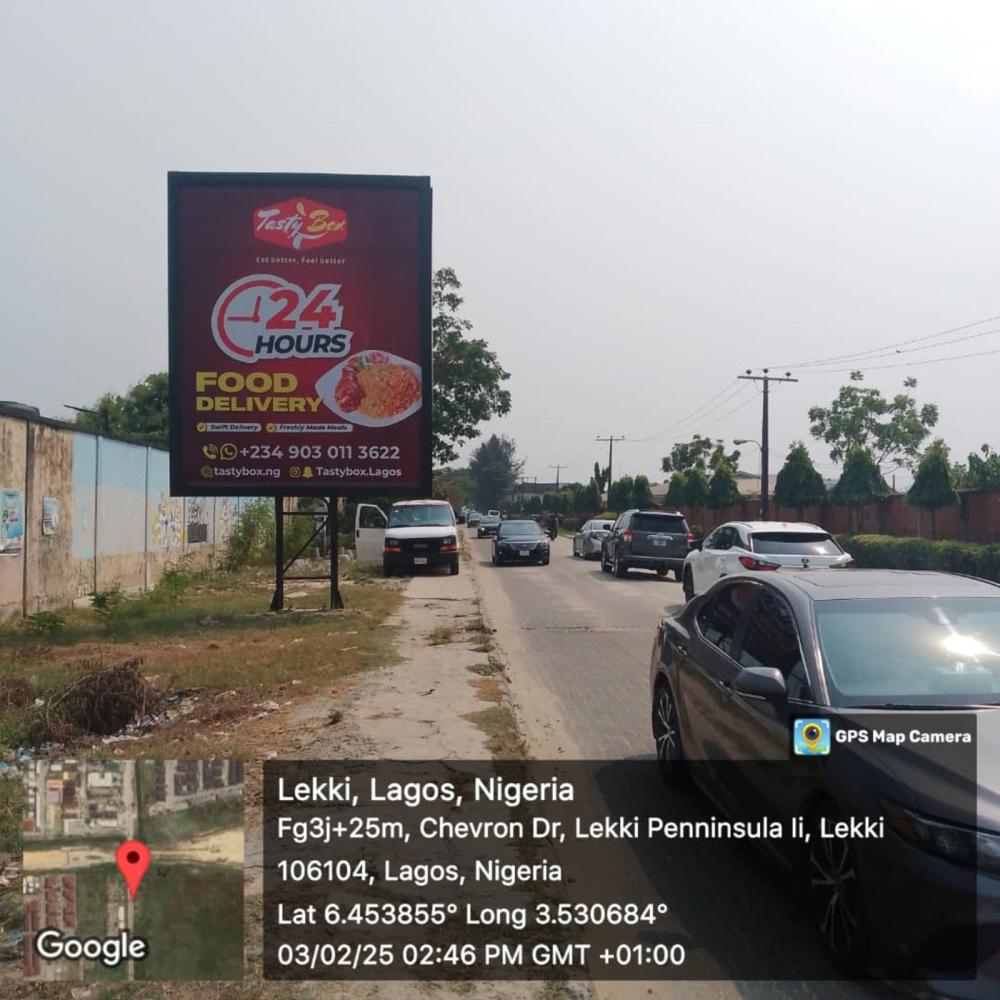 DOUBLE-SIDED STAND-ALONE BILLBOARD AT CHEVRON LEKKI